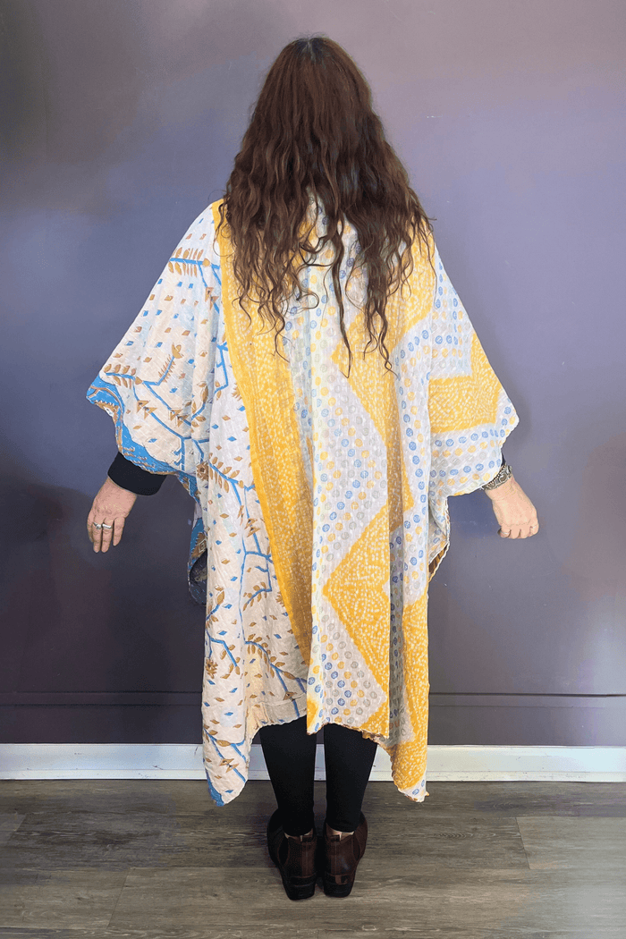 8. Long Reversible Kantha Jacket