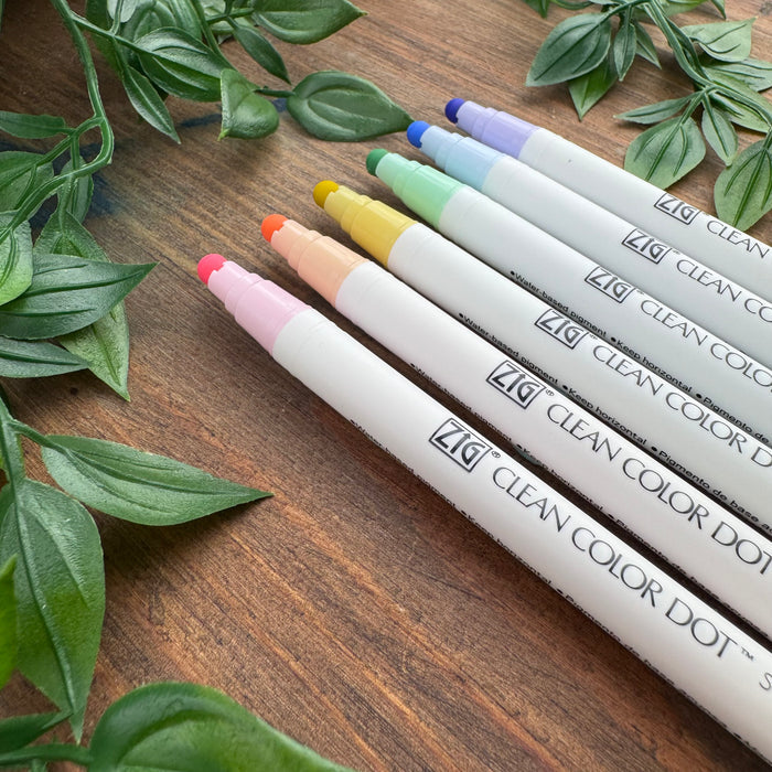 Kuretake Zig Clean Color Dot Markers - Mild (Set of 6) (Doorbuster)