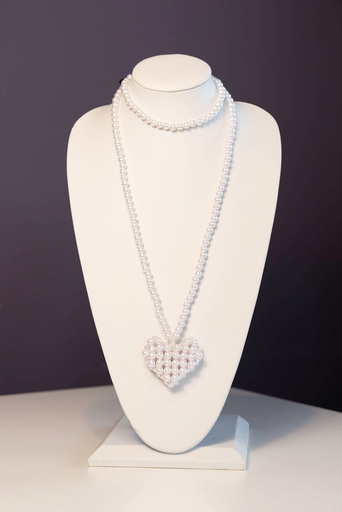 Across Heart Long Necklace