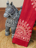 Ajrakh Printed Modal Silk Saree | TTDS3592
