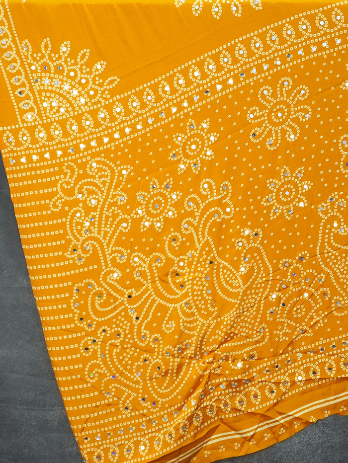 Ajrakh Printed Modal Silk Saree | TTDS3592