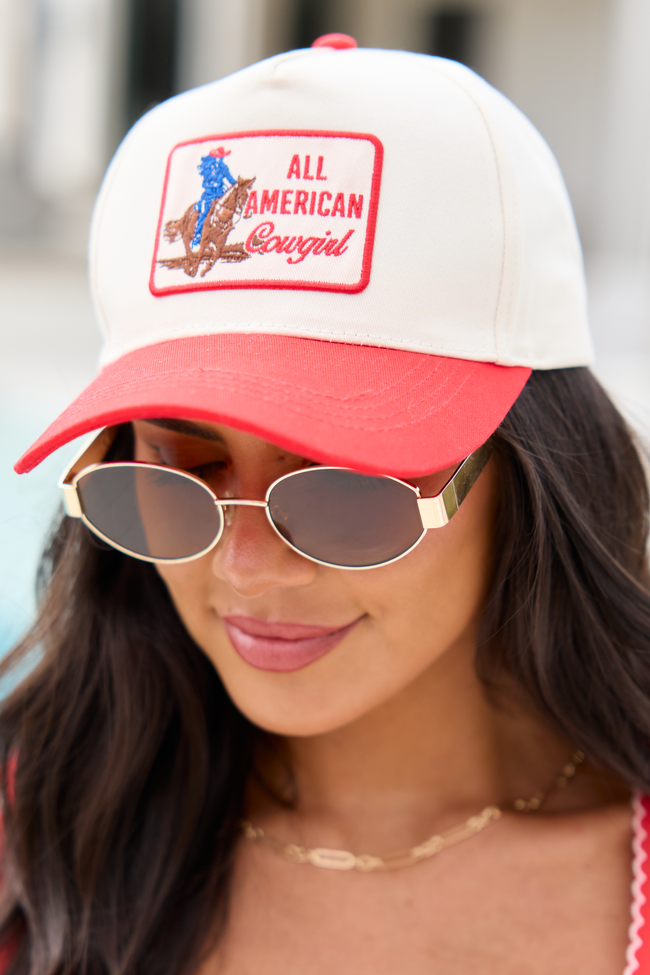 All American Cowgirl Red Trucker Hat FINAL SALE