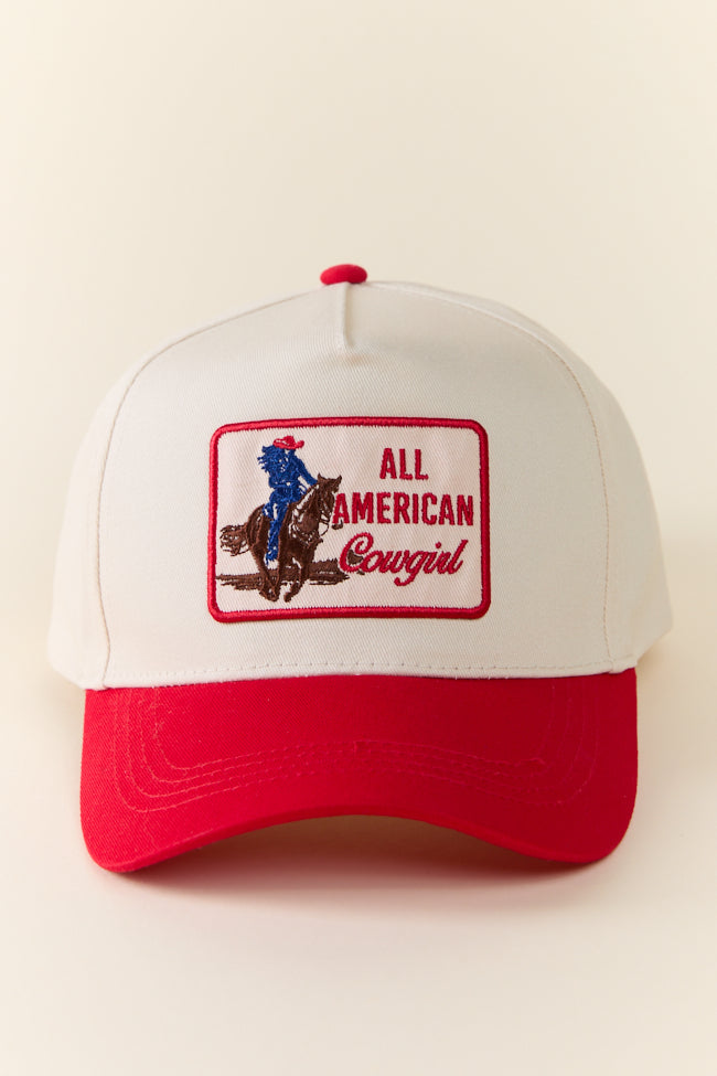All American Cowgirl Red Trucker Hat FINAL SALE