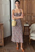 Amy Bias Sundress - Large Dots Cocoa + Pearl