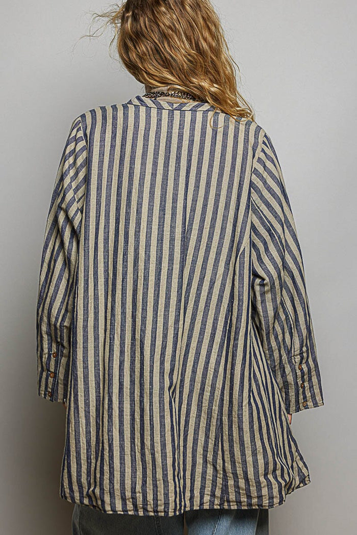 Asymmetrical Hem Lapel Jacket