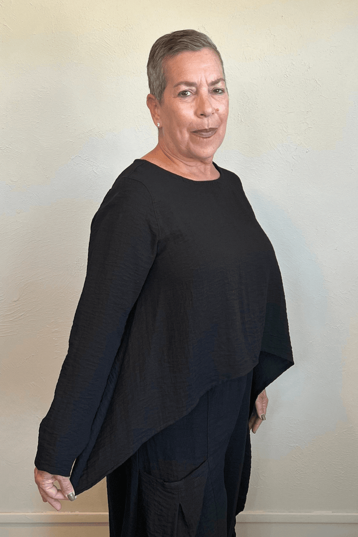 Asymmetrical Topper - Black