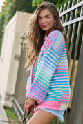 Authentic Affection Multi Striped Cardigan