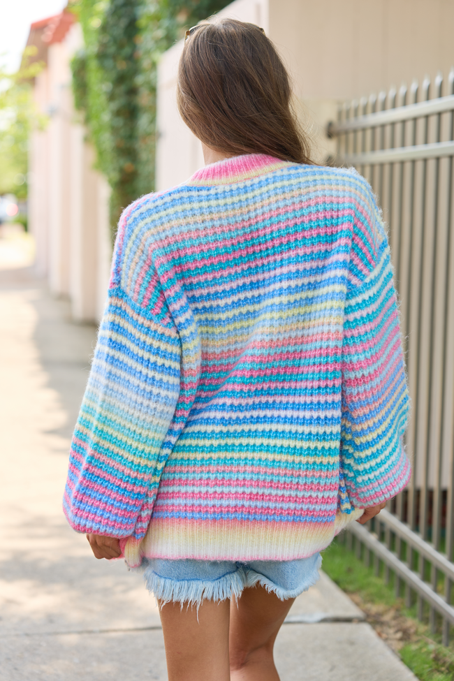 Authentic Affection Multi Striped Cardigan
