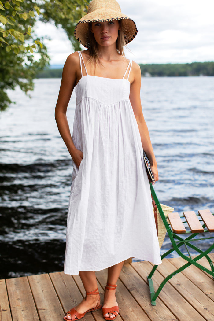 Baroque Maxi Sundress - Salt