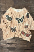 Be Free Top - Flutter By (Tan)