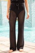 Beachcomber Black Open Knit Coverup Pants FINAL SALE