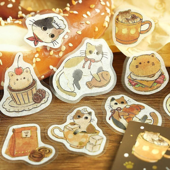 BGM Flake Stickers - Welcome Meow - Cafe Mikeneko
