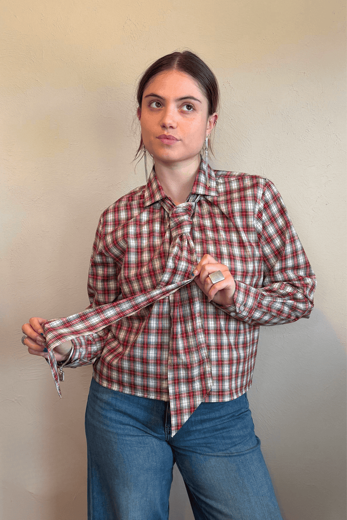 Blair Blouse - Holiday Plaid