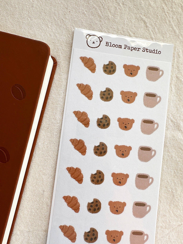Bloom Paper Studio Bear's Cafe Visit Doodle Stickers
