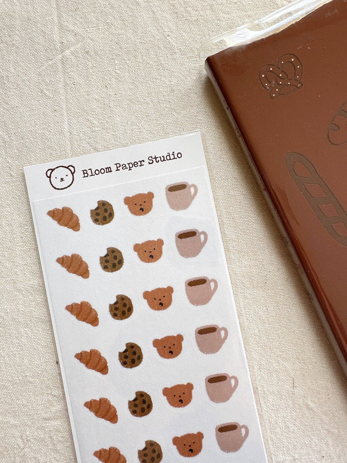 Bloom Paper Studio Bear's Cafe Visit Doodle Stickers