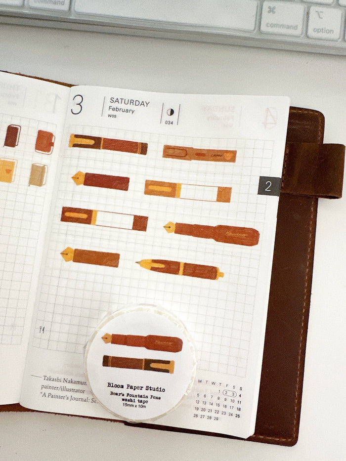 Bloom Paper Studio Bear's Fountain Pens Washi Tape