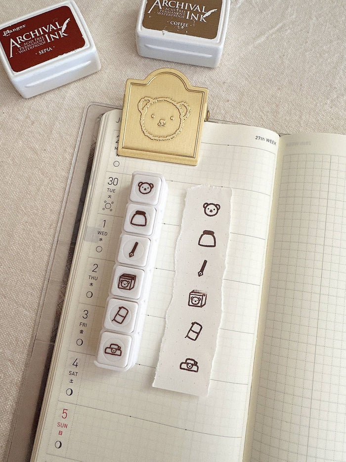 Bloom Paper Studio Bear's Happy Moments Button Stamp