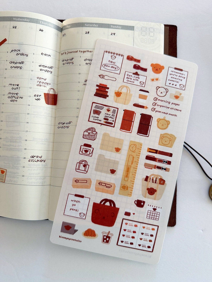 Bloom Paper Studio Teddy's Brain Dump & Supplies Pencil Board