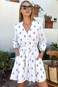 Blouson Dress - Daughters 2 Blackberry Wine Linen