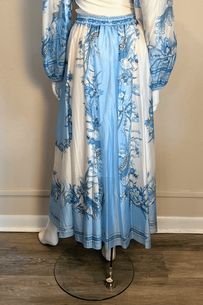 Blue Peacock Skirt