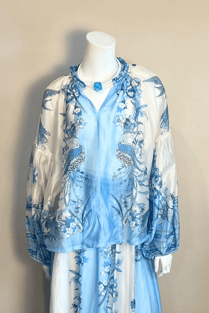 Blue Peacock Top