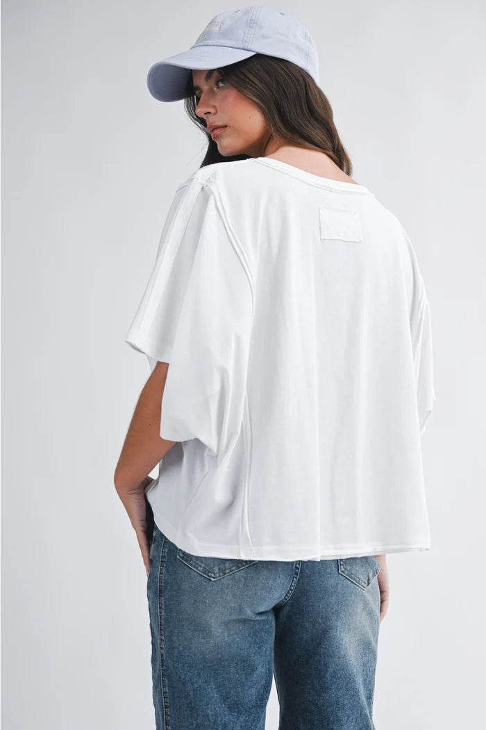 Boxy Dolman Short-Sleeve Top