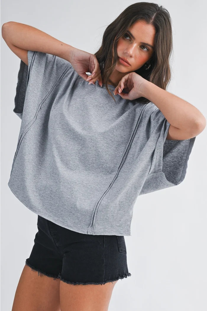 Boxy Dolman Short-Sleeve Top