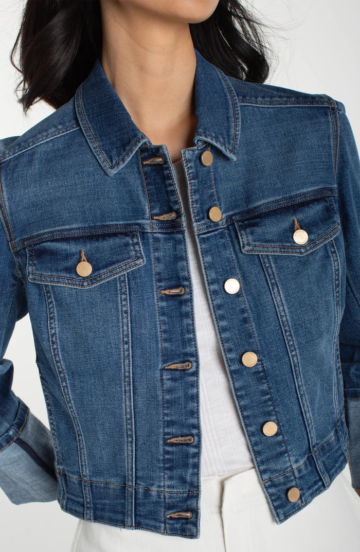 Bracelet Length High Cuff Trucker Jacket