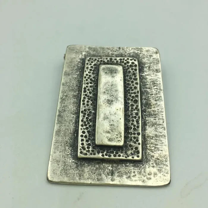 Brutalist Rectangular Brooch