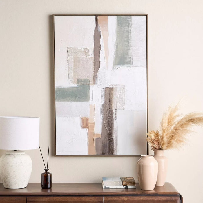 Calm Earth Tones Abstract Painting – 83 x 123cm