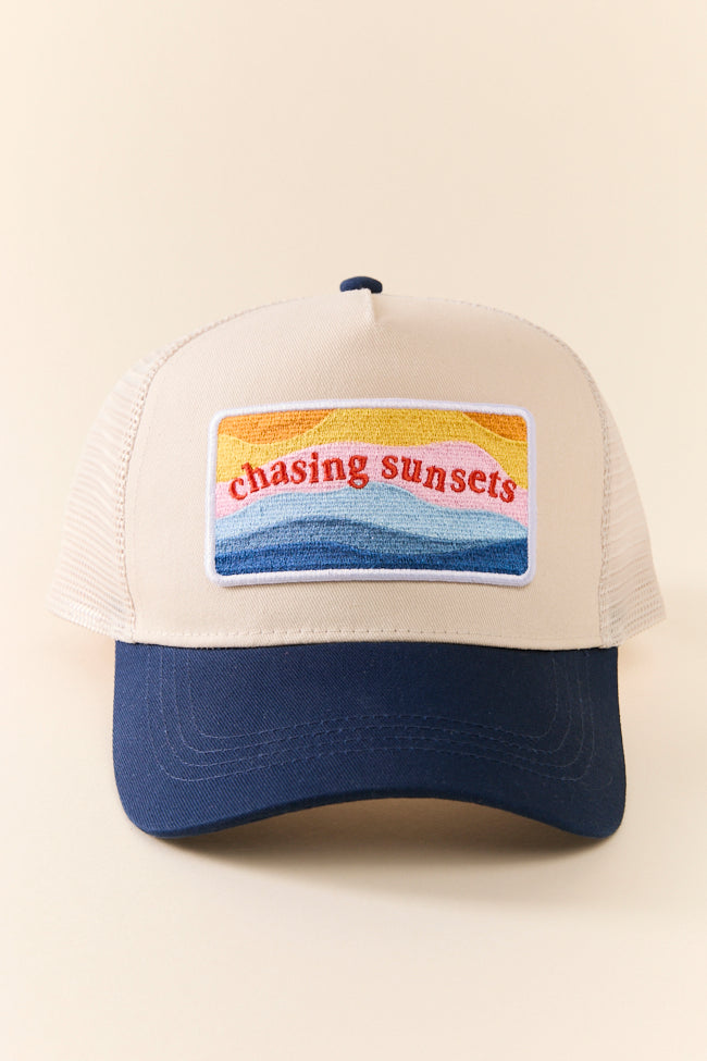 Chasing Sunsets Blue Trucker Hat FINAL SALE