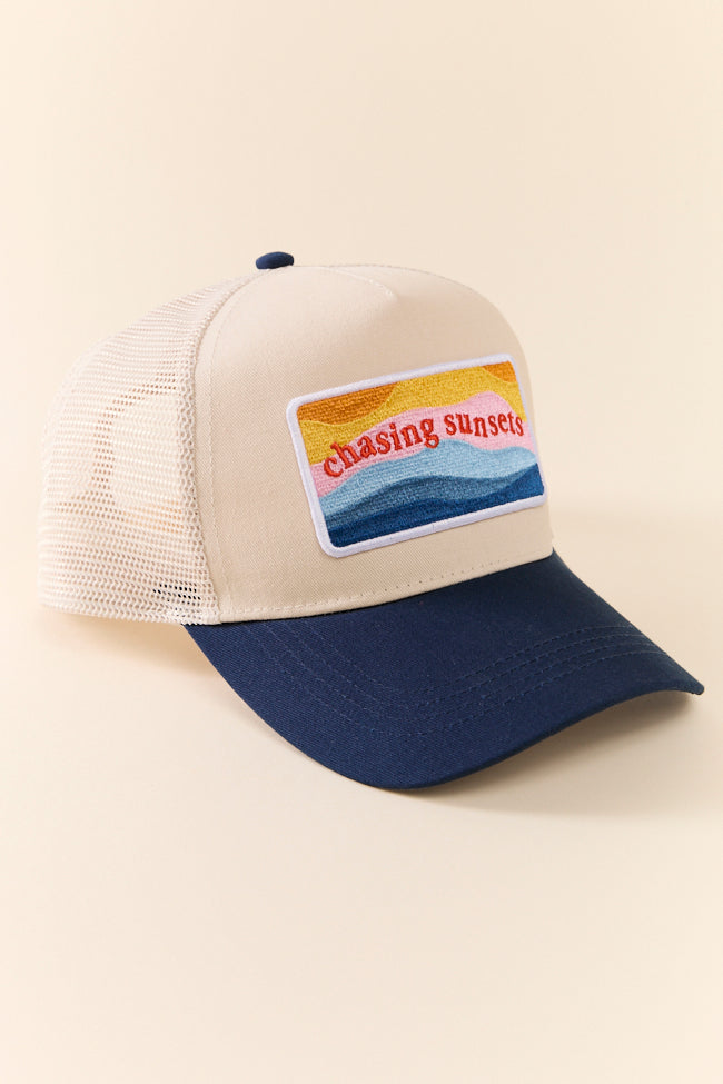 Chasing Sunsets Blue Trucker Hat FINAL SALE