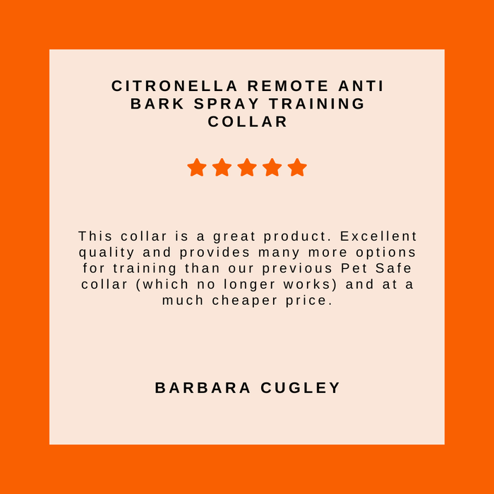 citronella remote spray anti bark training collar
