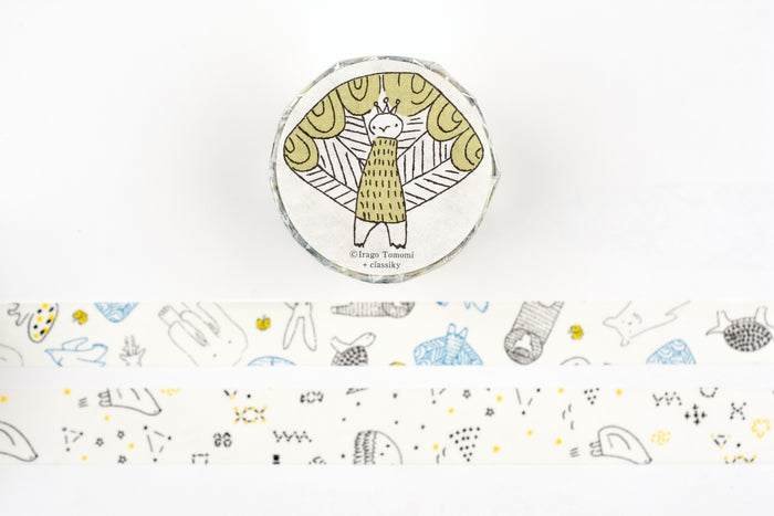 Classiky - Irago Tomomi Masking Tape - Beasts and Starlit Sky - Set of 2