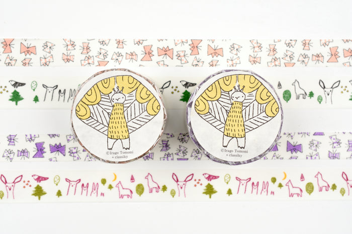 Classiky - Irago Tomomi Masking Tape - Forest and Butterfly - Set of 2