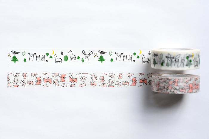 Classiky - Irago Tomomi Masking Tape - Forest and Butterfly - Set of 2