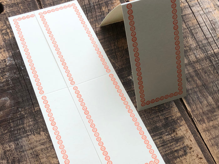 Classiky - Letterpress Folded Memo Card - Orange
