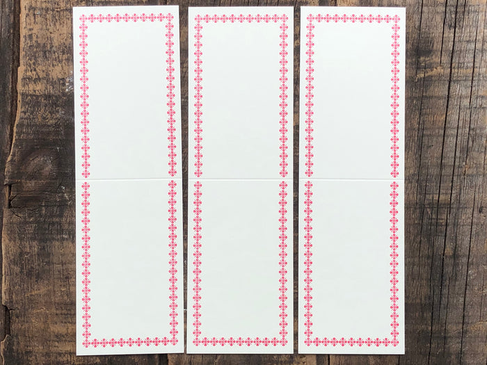 Classiky - Letterpress Folded Memo Card - Red