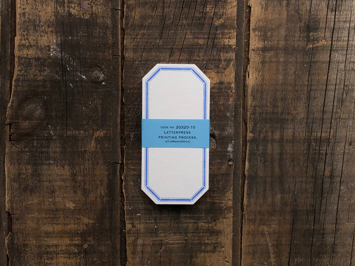 Classiky - Letterpress Label Card - Blue