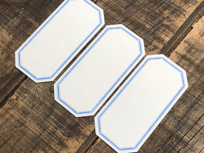 Classiky - Letterpress Label Card - Blue