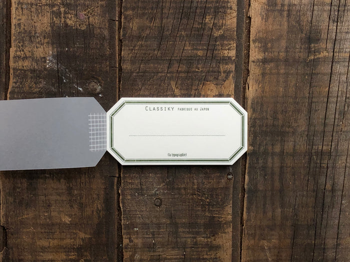 Classiky - Letterpress Water Adhesive Label Book - Green