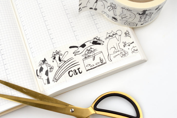 Classiky - Toraneko Bonbon Kraft Paper Adhesive Tape - Cat