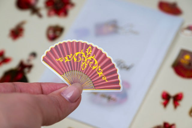 Atlas Stationers - CoraCreaCrafts Foil Sticker Pack - Victorian Red - Stickers - Image 3
