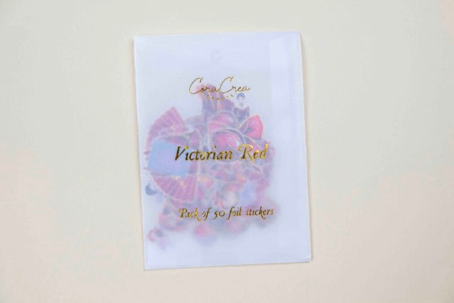 Atlas Stationers - CoraCreaCrafts Foil Sticker Pack - Victorian Red - Stickers - Image 4