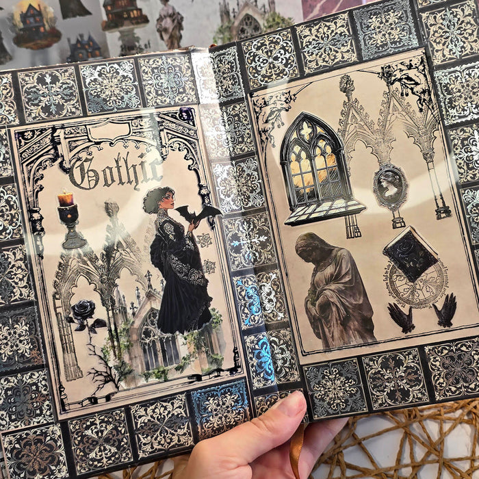 CoraCreaCrafts Foil Washi Tape - Gothic Patterns
