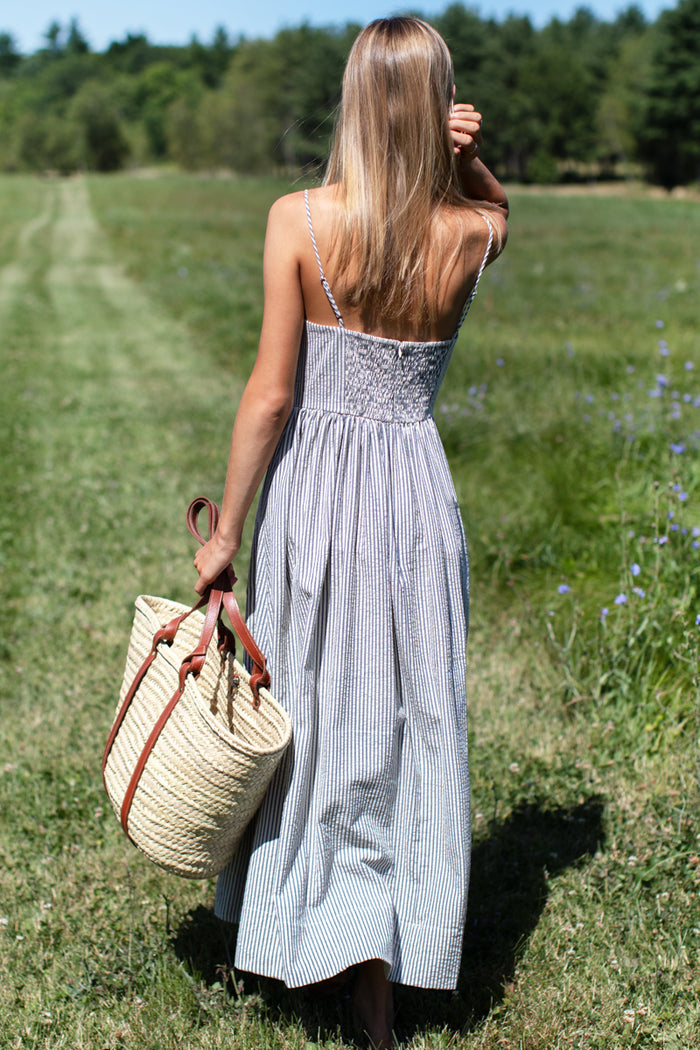 Cotton Day Dress - Newburyport Stripe