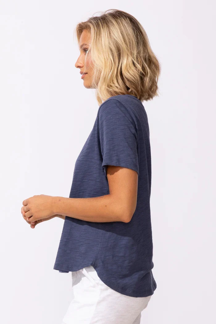 Cotton Slub Hi-Lo Tee