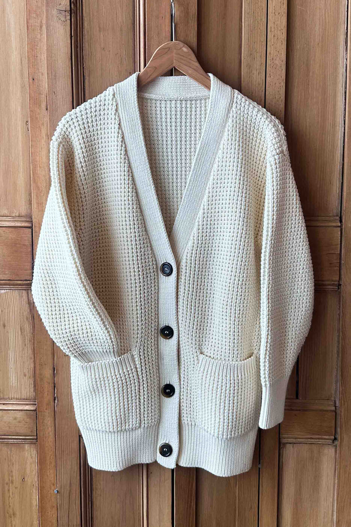 Cozy Cotton Cardigan - Ivory Tanguis