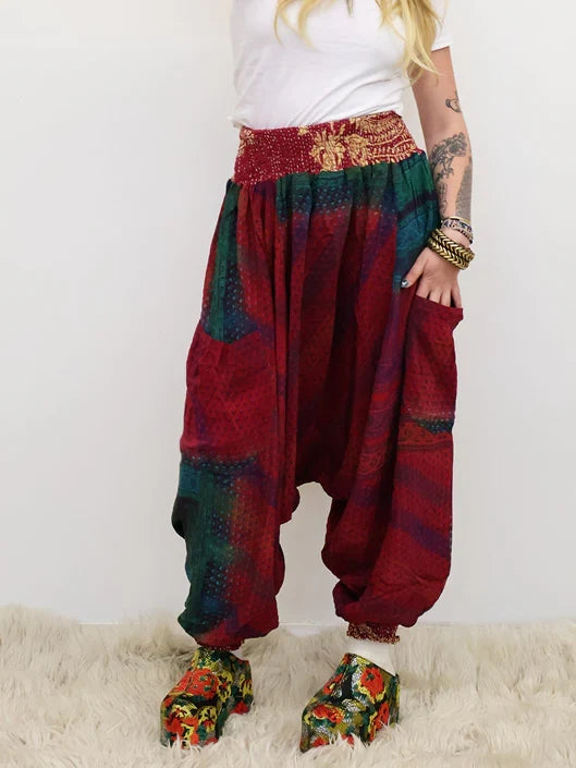 Crepe Sari Be Still Harem Pant
