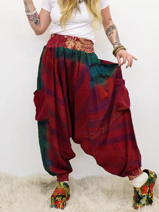Crepe Sari Be Still Harem Pant